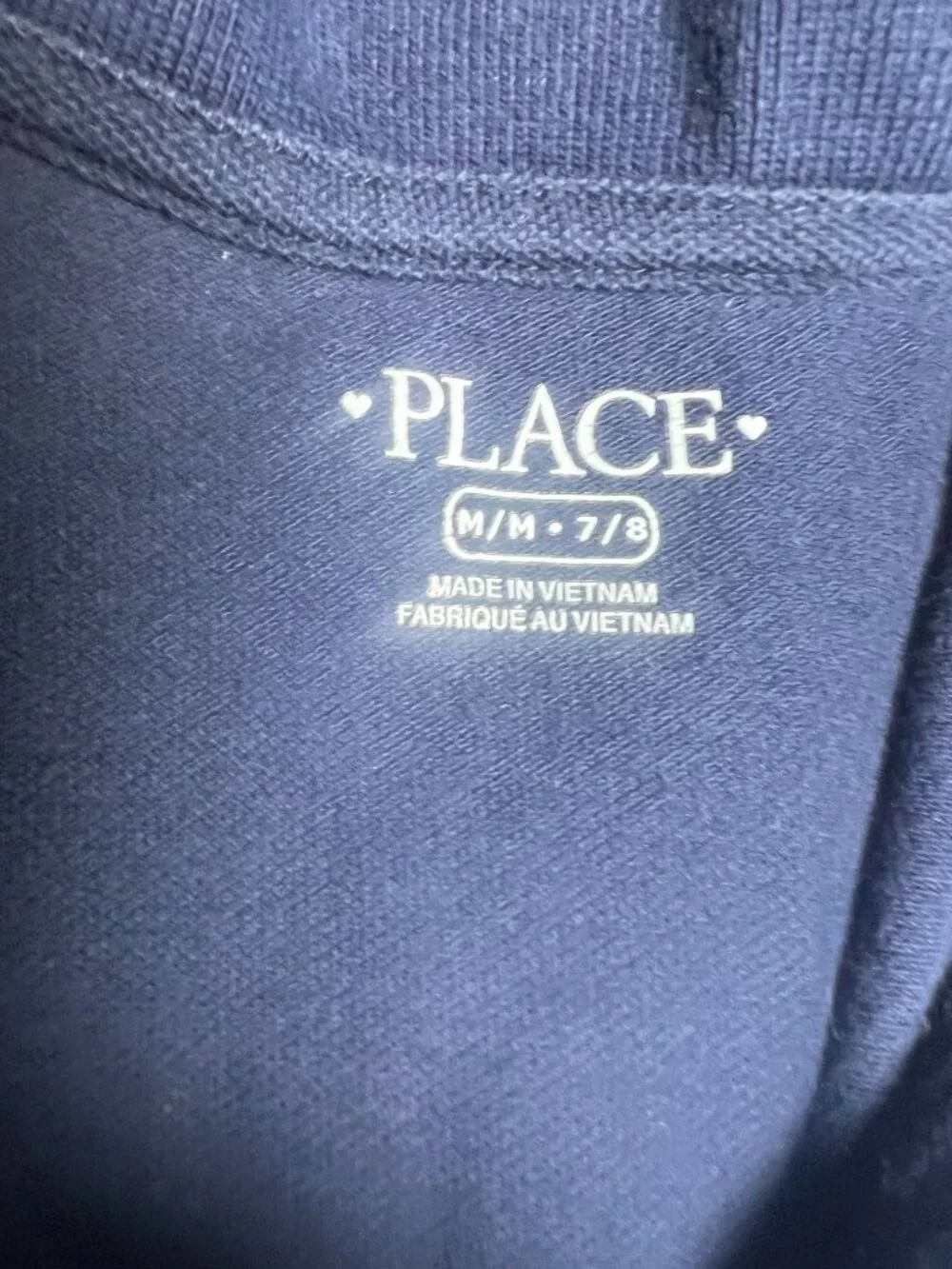 The Children's Place Girls Navy Blue Polo Dress, size 7/8.
